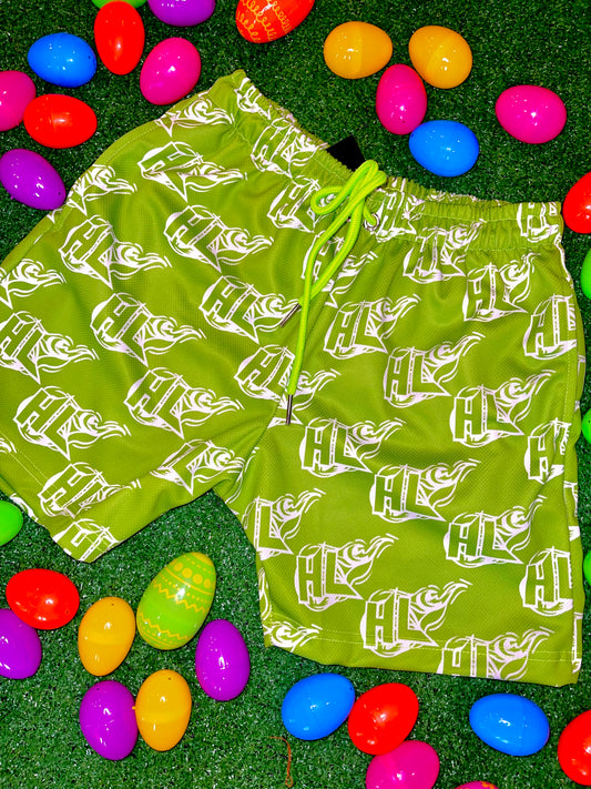 Heated Locker Green Shorts