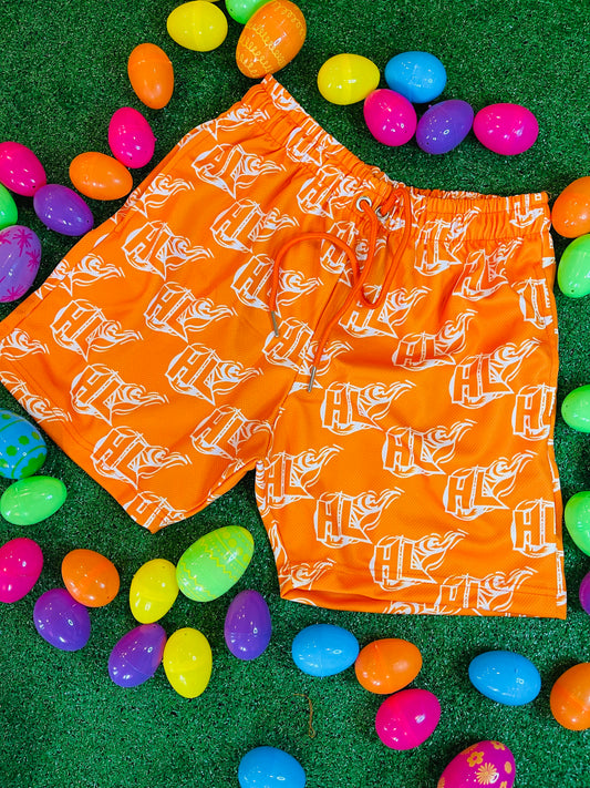 Heated Locker Orange Shorts